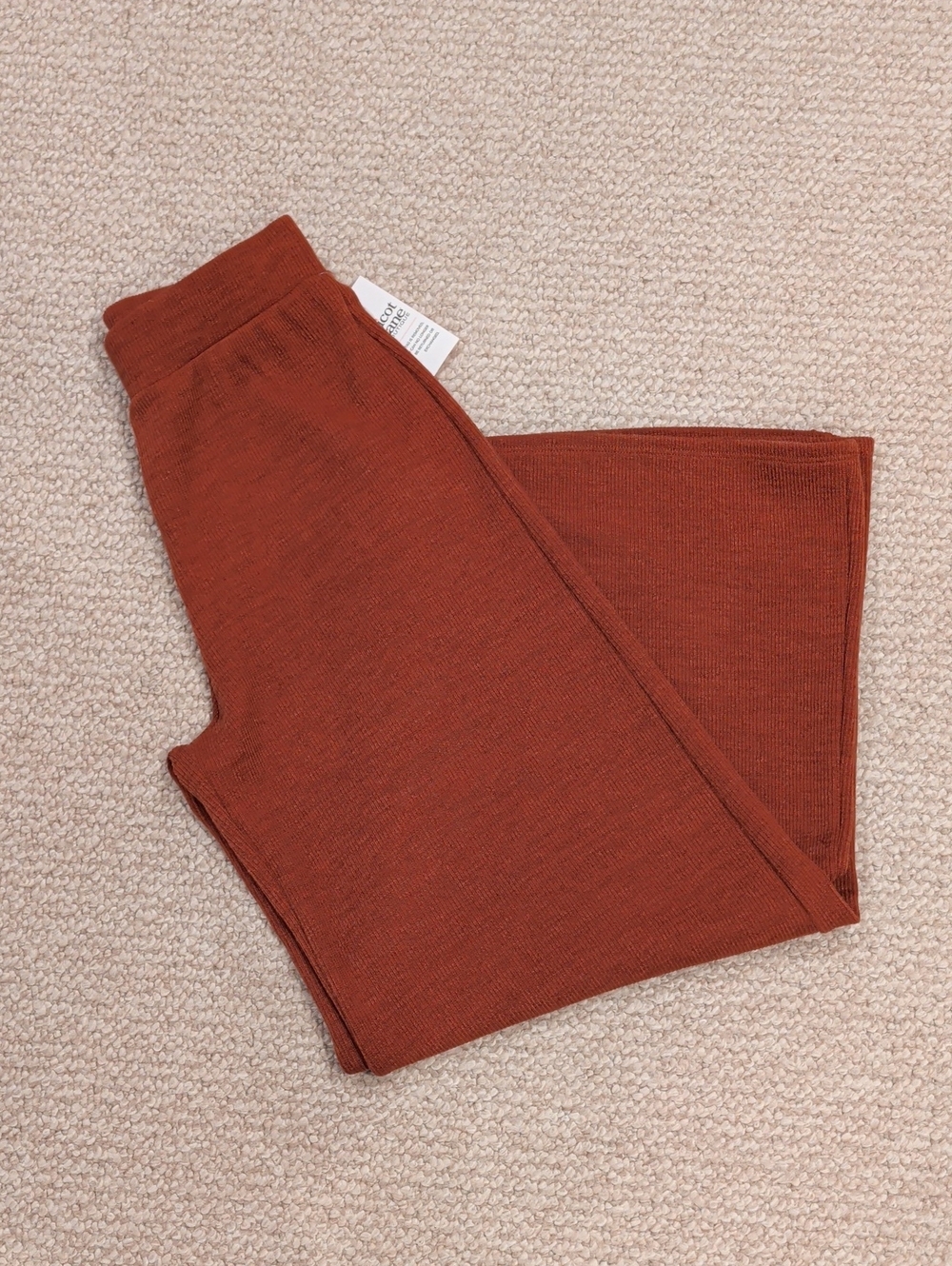 kLd Wide Leg Knit Pants in Rust